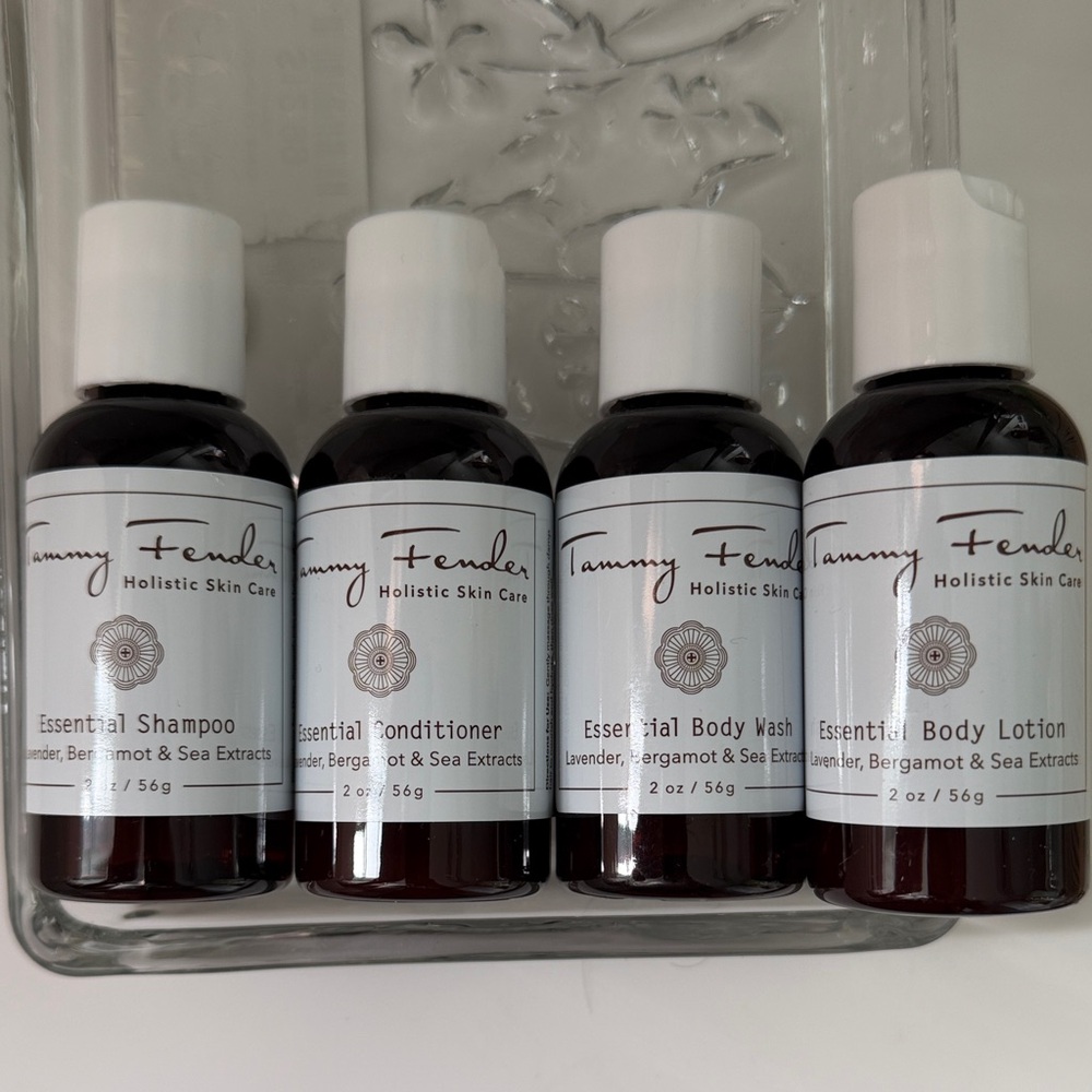Holistic Skin Care Set Shampoo, Conditioner Body Wash Lotion bergamot,lavender